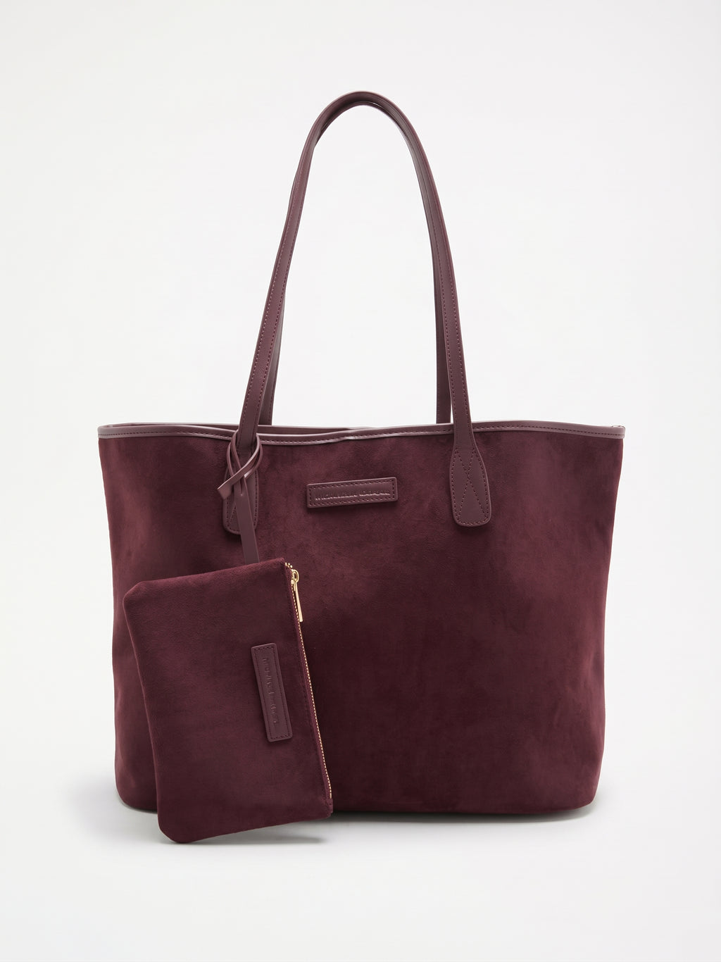 Friends Like These Chocolate Brown Woven Shopper Bag with Pouch