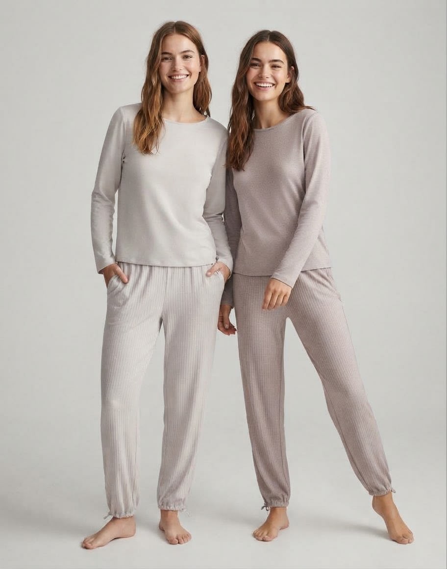 Two Sets dusty mauve and cream