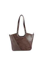 Pavers Chocolate Brown Bellissimo Two-Tone Shoulder Bag