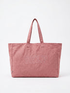 self. Pink Cotton Canvas Tote Bag