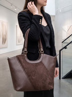 Pavers Chocolate Brown Bellissimo Two-Tone Shoulder Bag