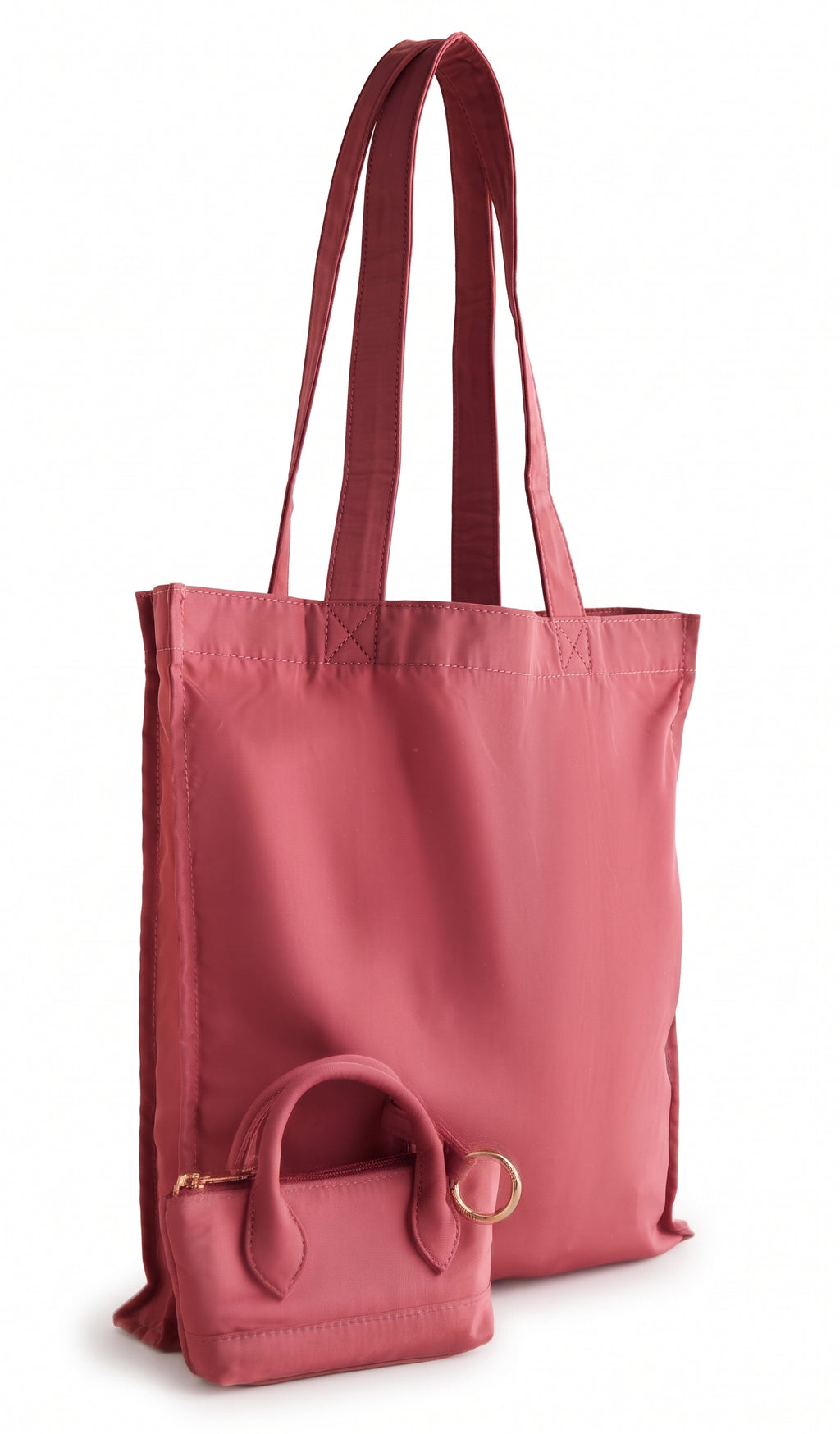 Rose Pink Foldaway Tote Bag Charm