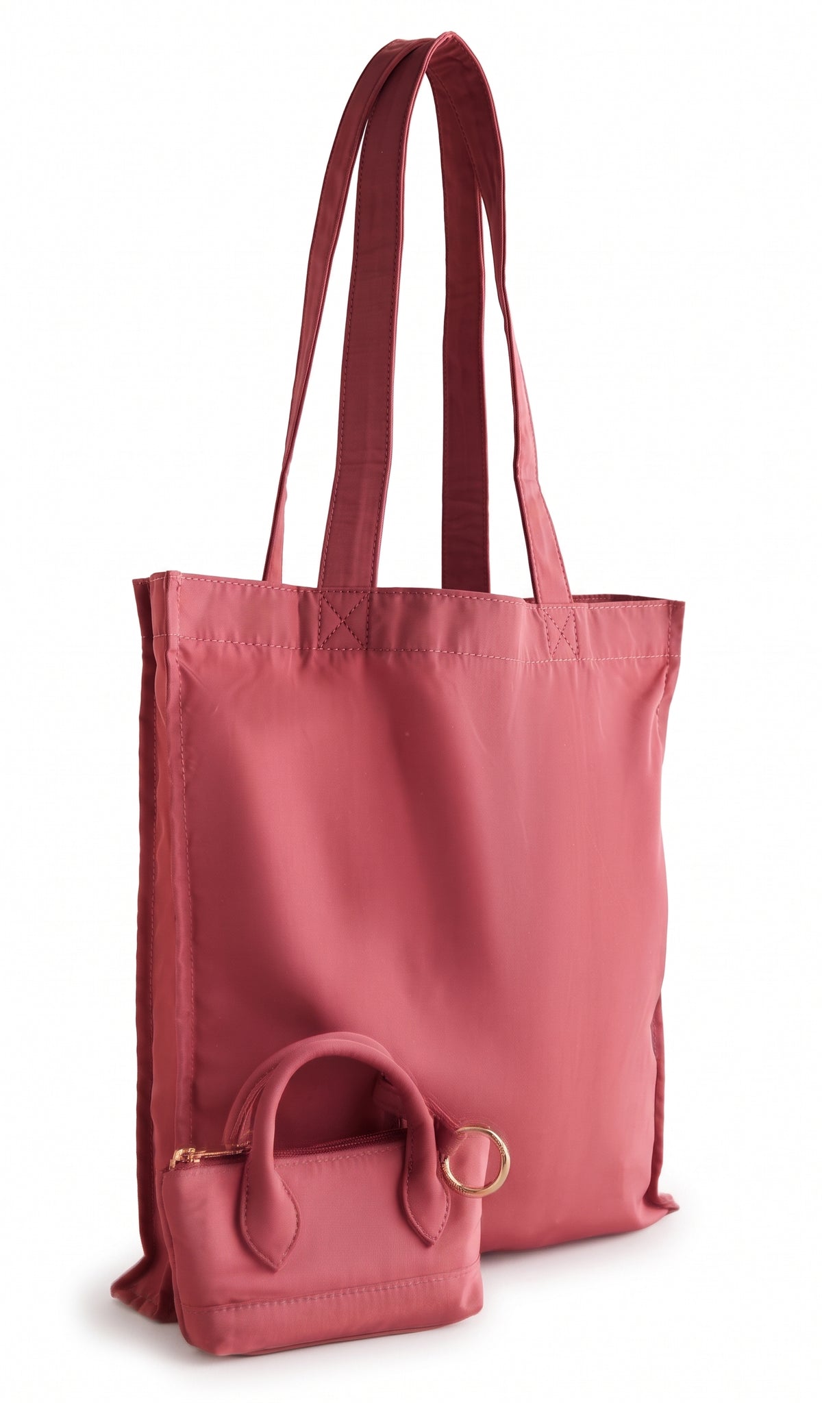 Rose Pink Foldaway Tote Bag Charm