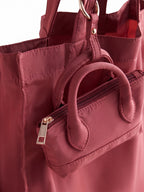 Rose Pink Foldaway Tote Bag Charm