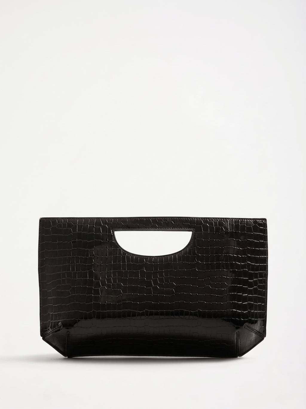 Friends Like These Black Large Top Handle Clutch Bag