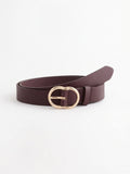 Burgundy Red Classic PU Belt