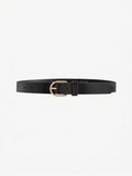 Black & Gold Classic Leather Belt