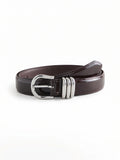 Burgundy Red High-Shine PU Belt