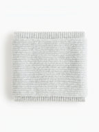 Grey Soft Ribbed Knitted Scarf