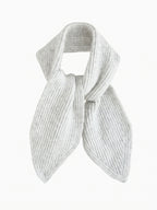 Grey Soft Ribbed Knitted Scarf