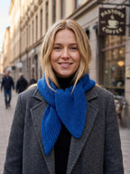 Grey Soft Ribbed Knitted Scarf