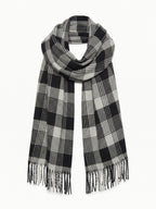 Monochrome Check Midweight Scarf